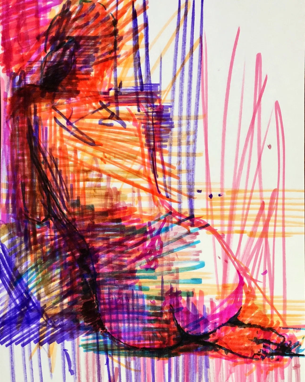 Figure Drawings, marker on paper (2)