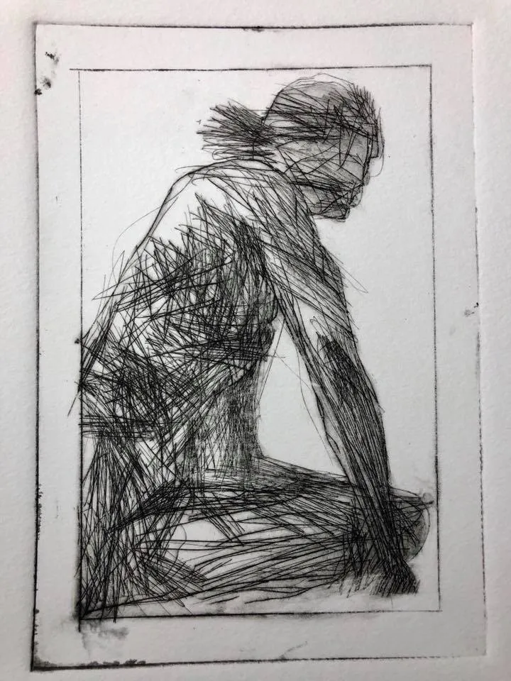 Intaglio drypoint prints, drypoint intaglio print (5)