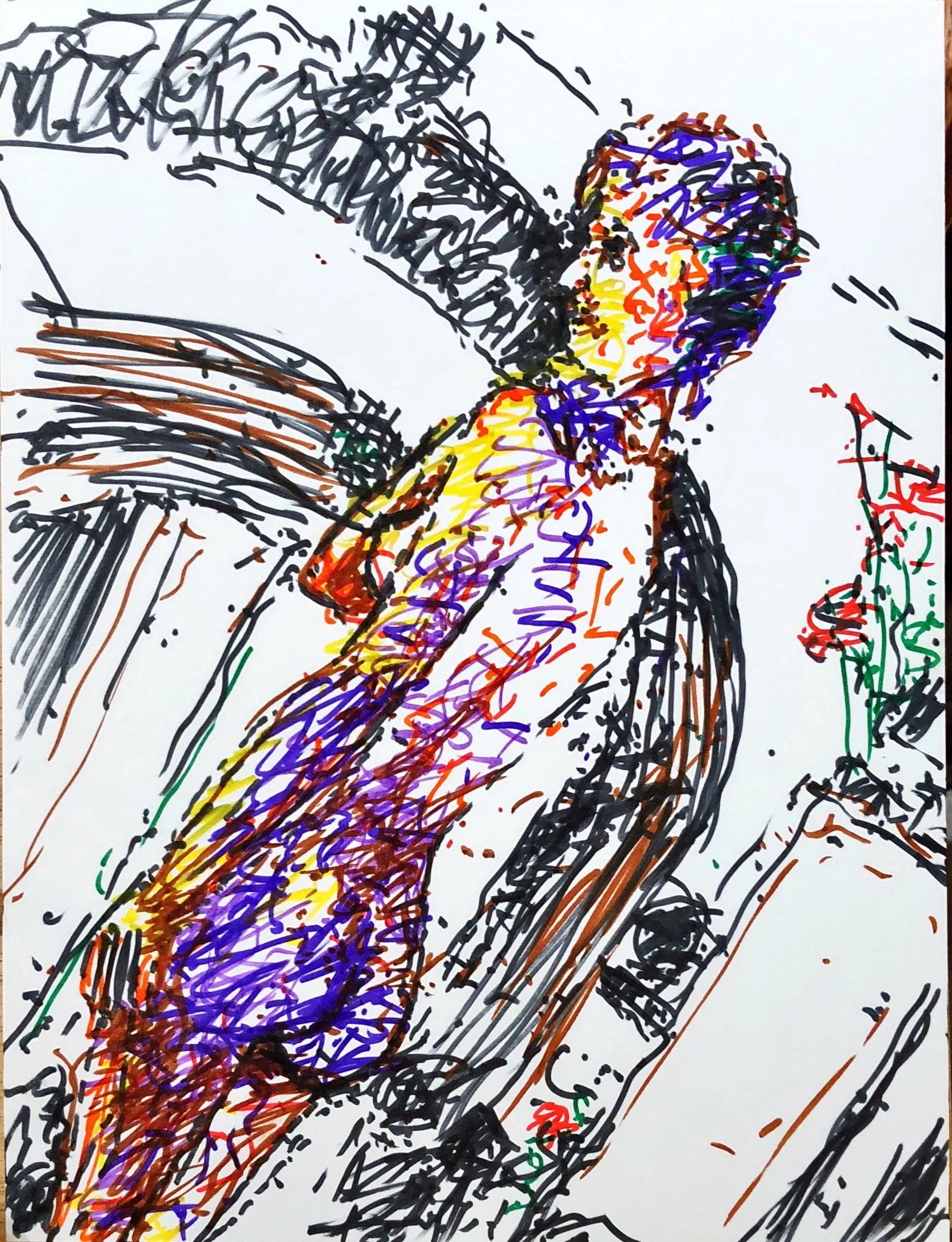 Marker Drawings, marker on paper (4)