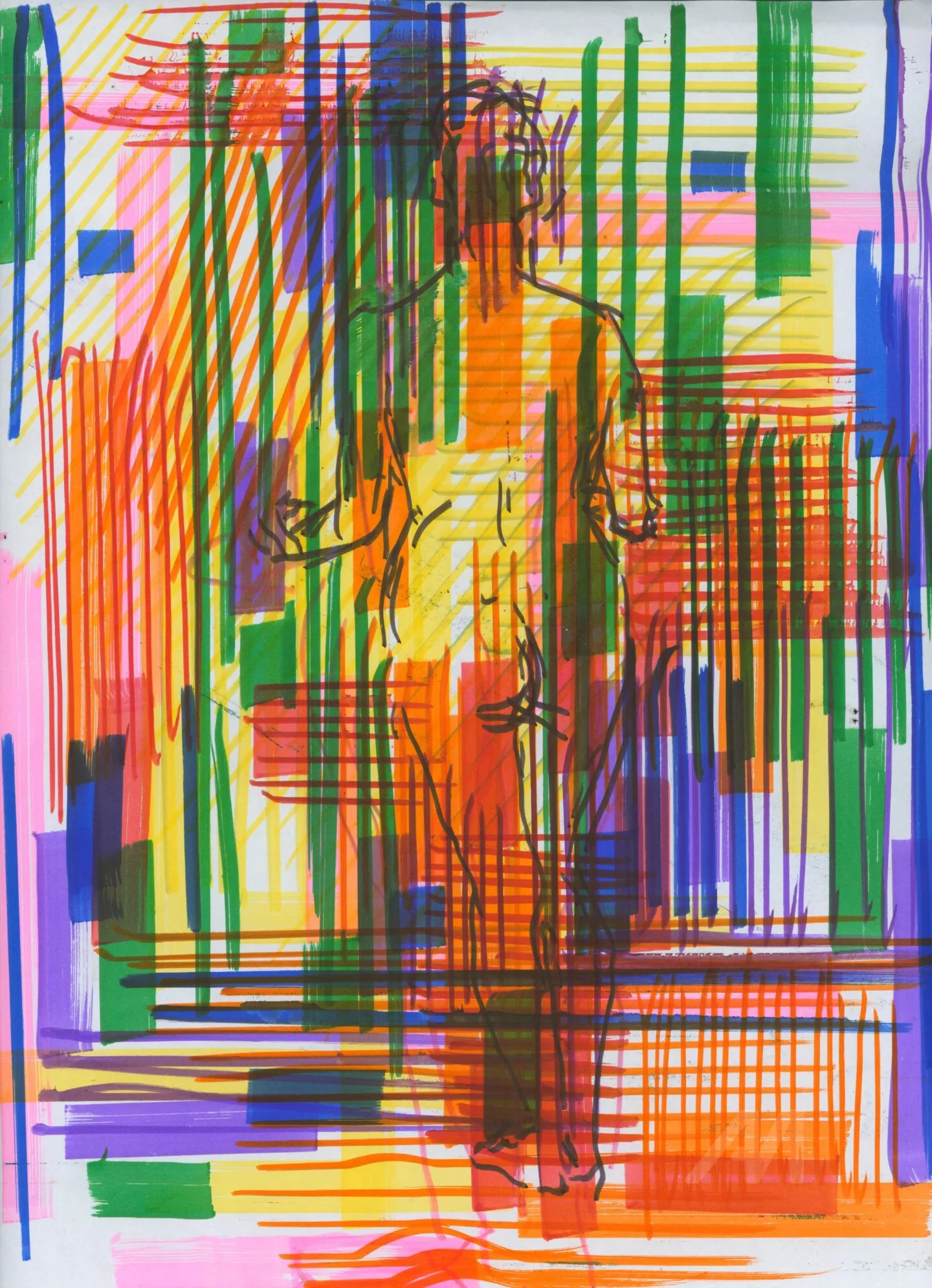 Standing Nude, marker on paper
